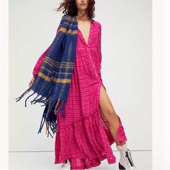 Free People pink maxi dress NEW - Picture 6 of 7